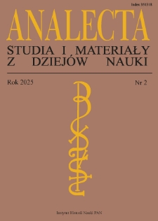 Analecta: Studies and Materials for the History of Science